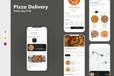 披萨外卖移动应用 UI 套件