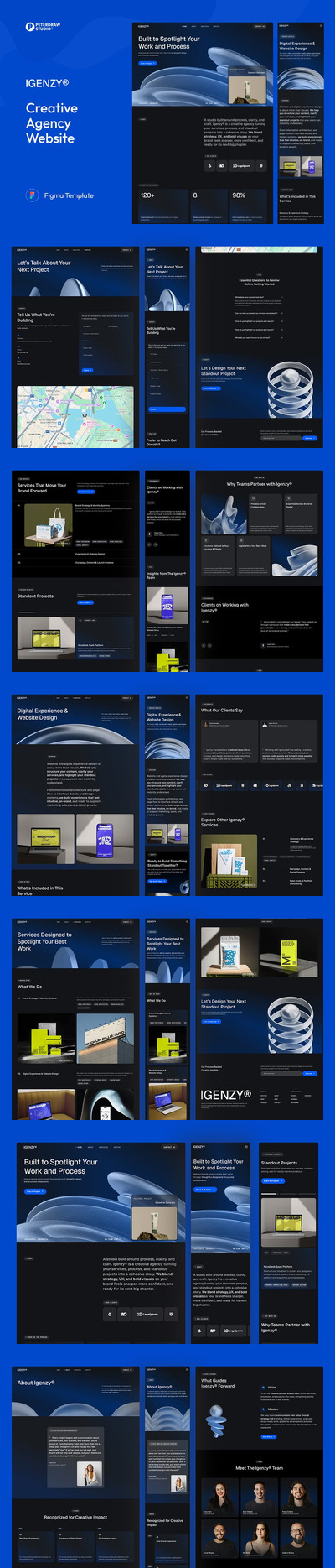 Igenzy – 创意机构网站 UI Figma 模板