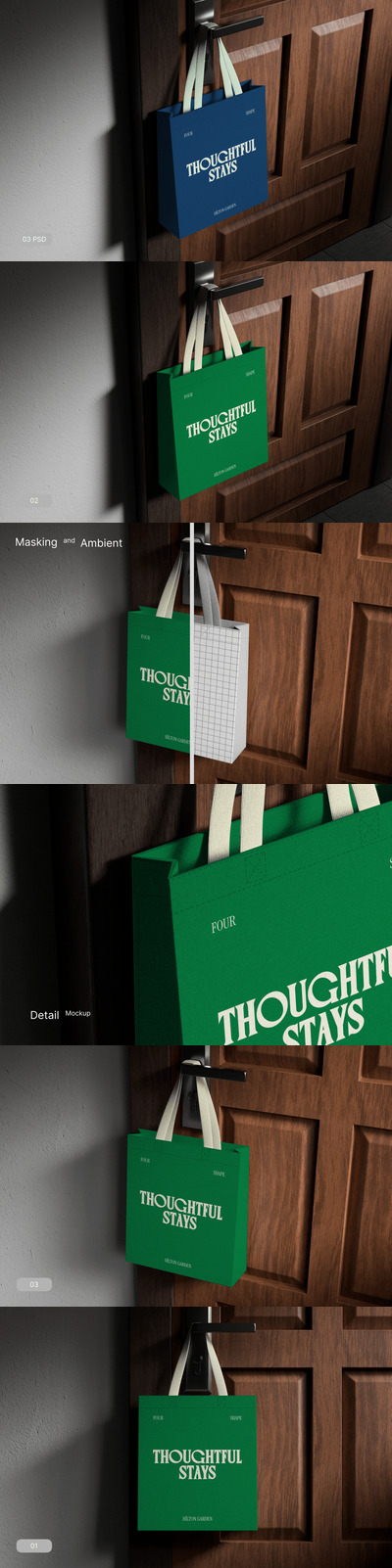 悬挂式手提袋模型