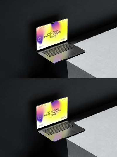现代笔记本电脑显示屏模型场景