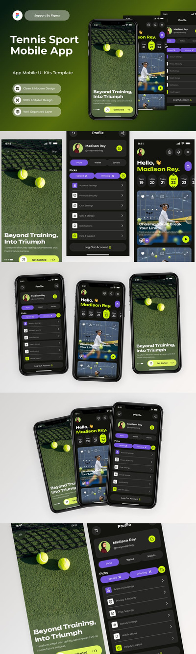 Sporty X – 网球运动移动应用