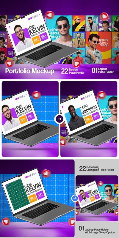 作品集展示模型社交媒体模板