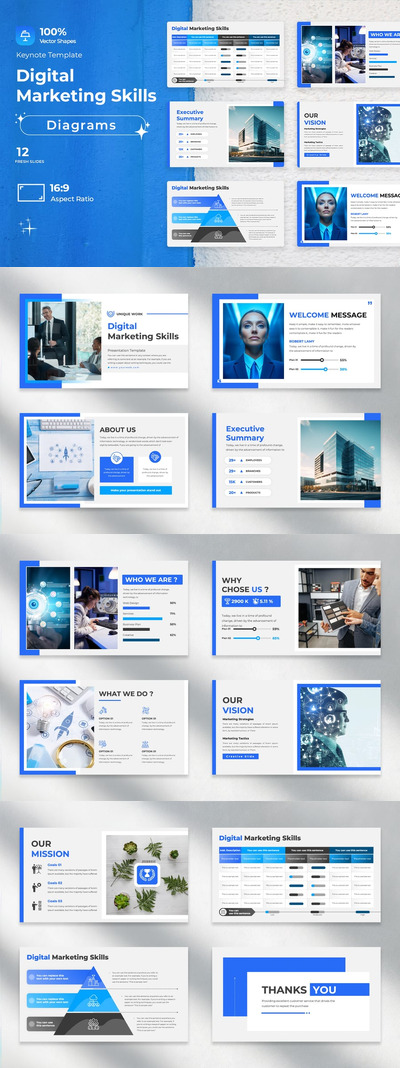数字营销技能主题演讲模板