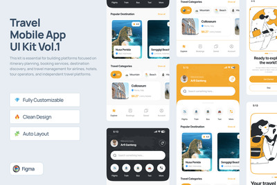 旅游移动应用 UI 套件 Vol.1 – Beyond