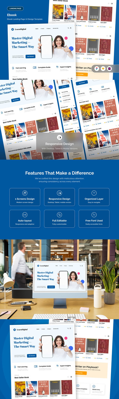 LearnDigital – 数字营销电子书着陆页