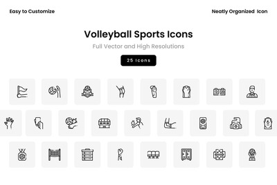 排球运动图标
