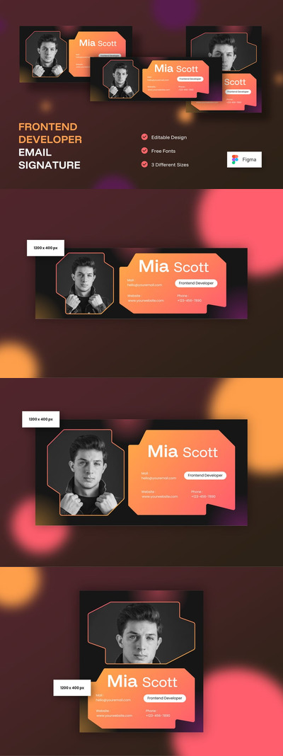 前端开发人员电子邮件签名