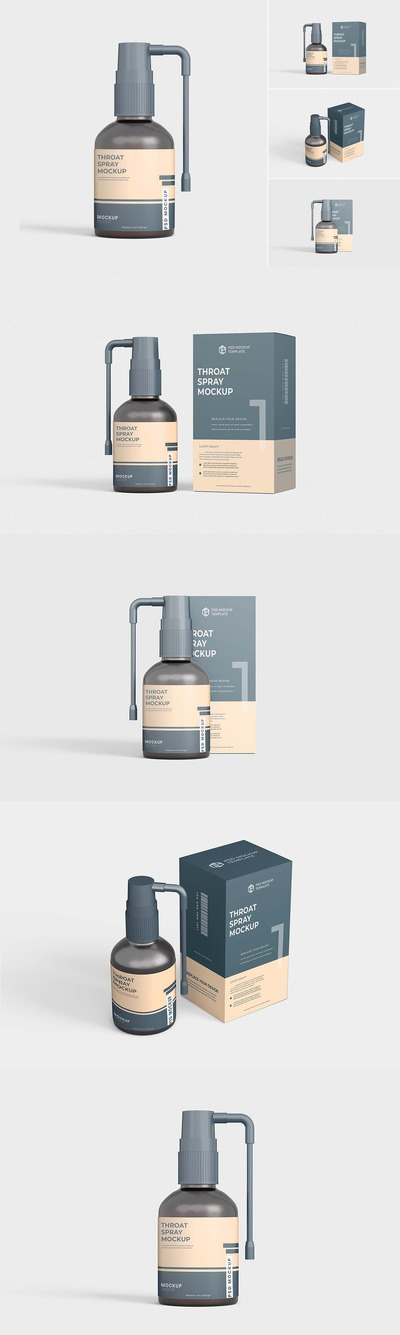 喉咙喷雾瓶模型