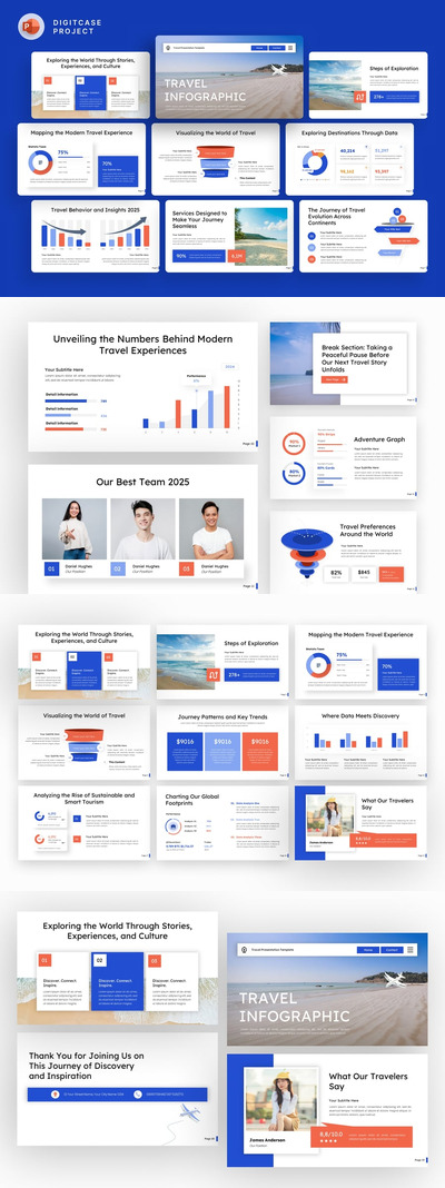 旅游信息图 – PowerPoint 模板