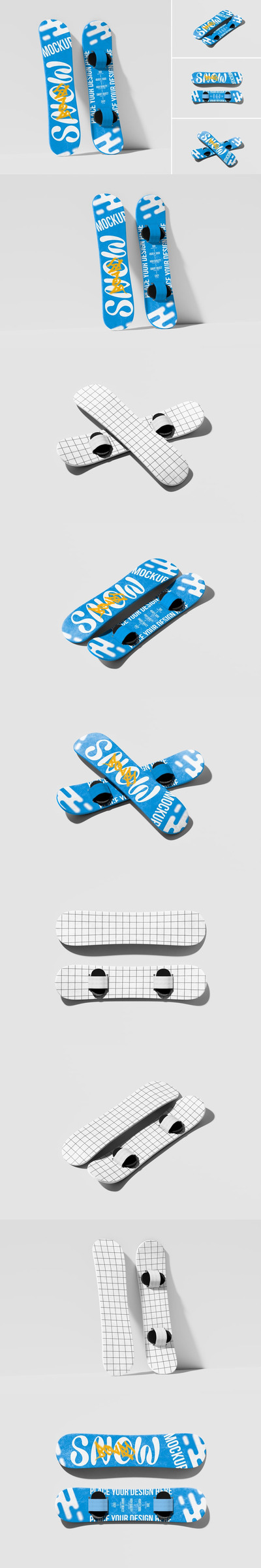 单板滑雪板模型