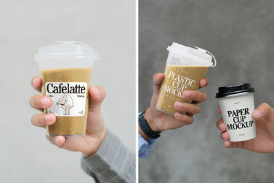 逼真的咖啡杯模型