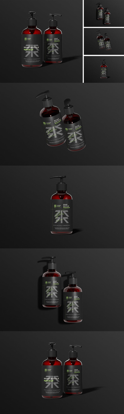 高品质肥皂瓶模型