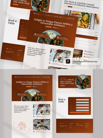 优雅的餐厅登陆页面