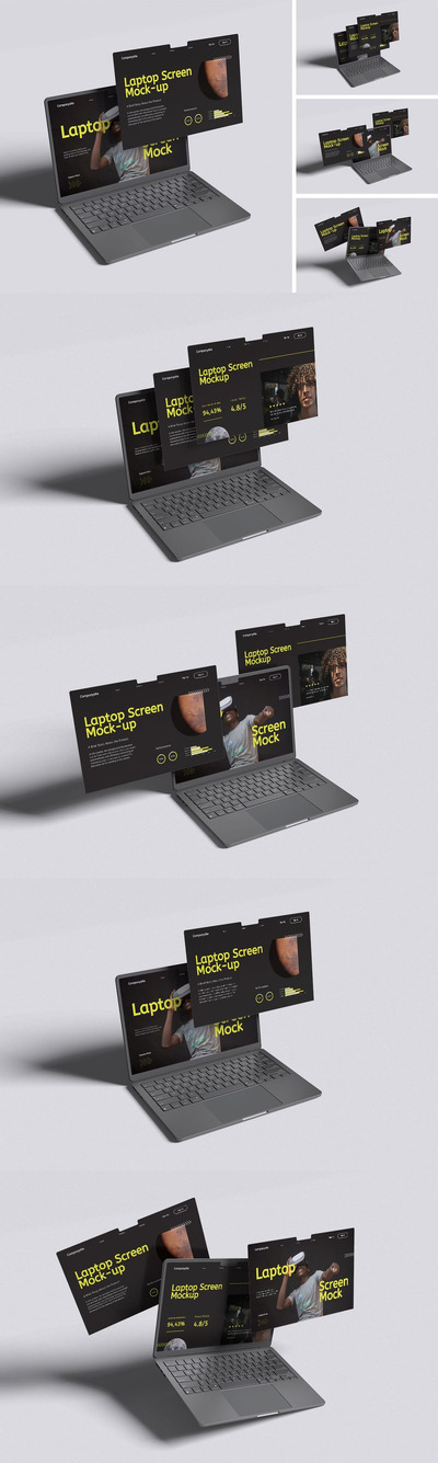 笔记本电脑屏幕网站模型