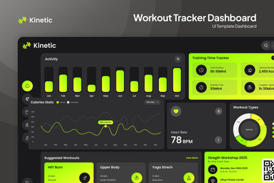 Kinetic – 锻炼追踪仪表盘 Figma