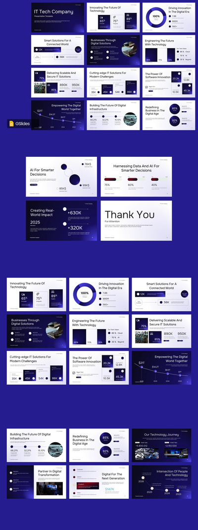 IT科技公司谷歌幻灯片