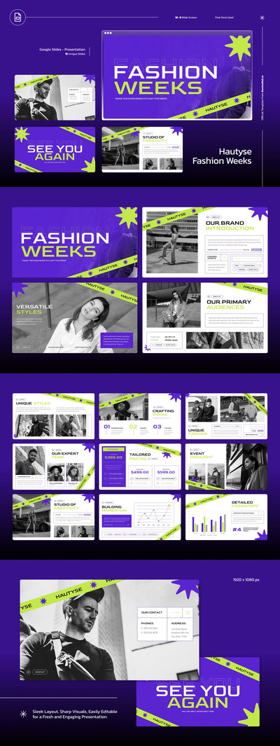 时装周谷歌幻灯片模板