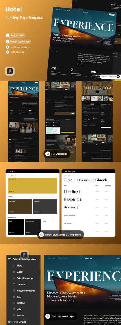 Celestia – Prestige 酒店登陆页面