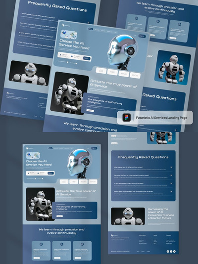 未来人工智能服务 Figma 登陆页面