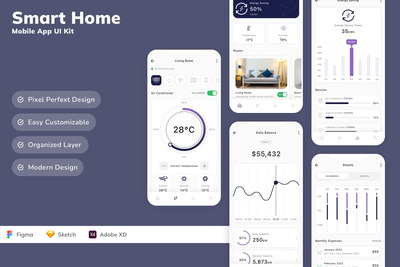 智能家居移动应用 UI 套件