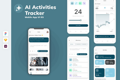 AI活动追踪器移动应用UI套件