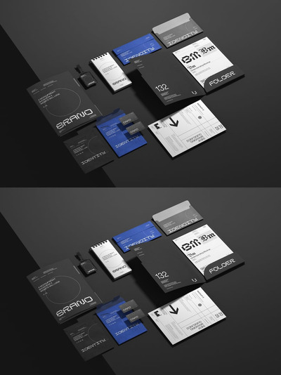 极简文具标识模型套装