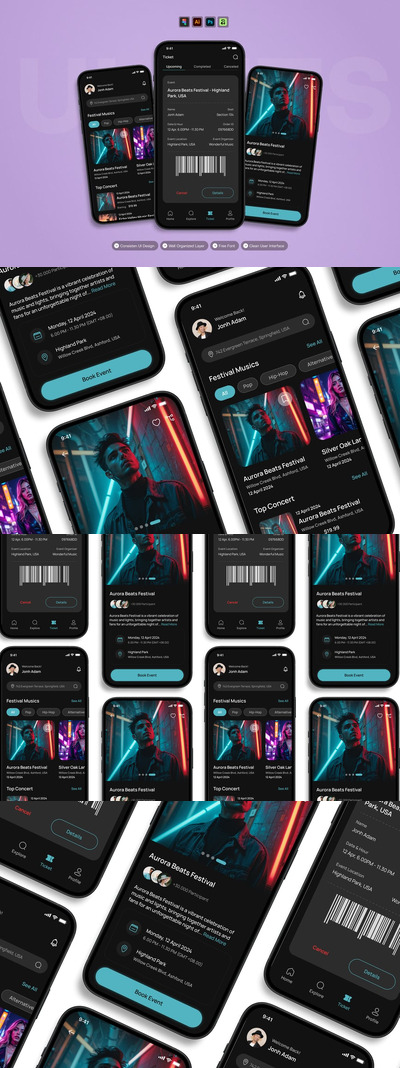 取消车票 – 移动应用 UI 套件