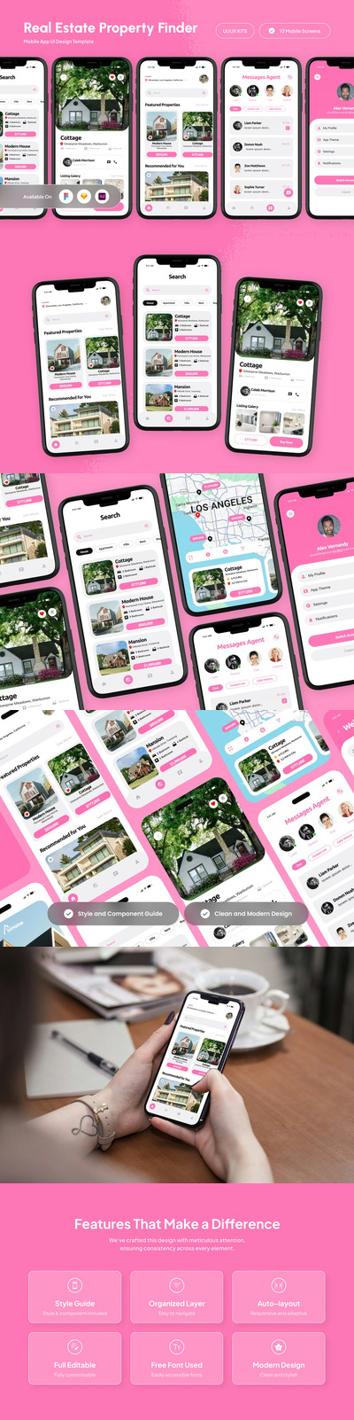 InHome – 房地产物业查找应用程序用户界面