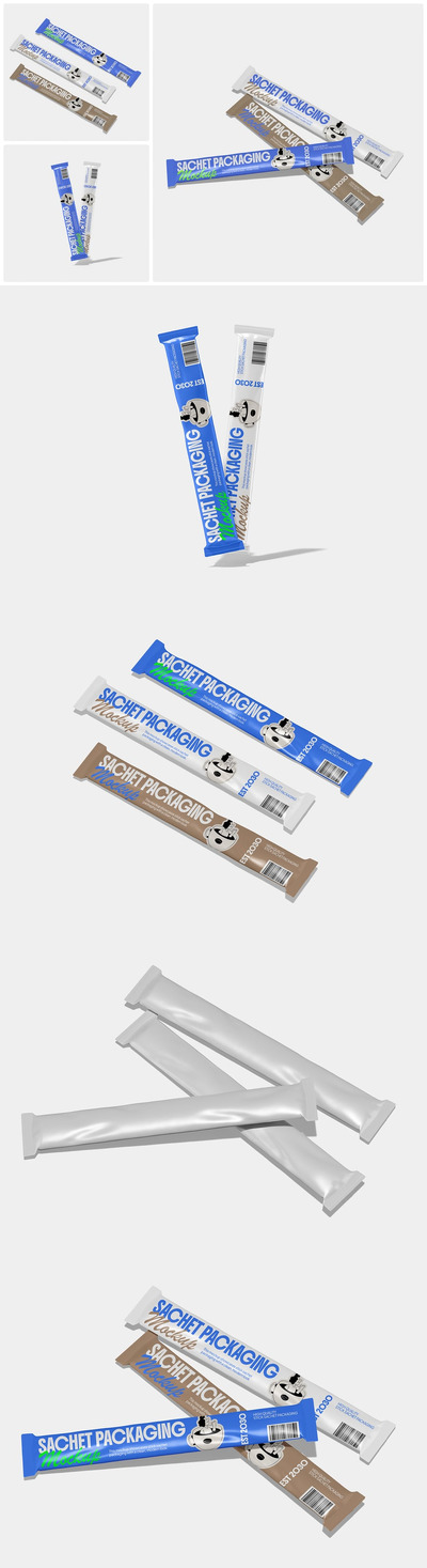 条状小袋包装模型