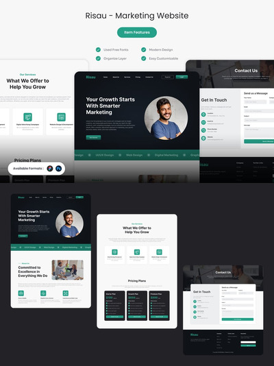 Risau – 营销网站模板