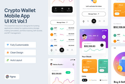 加密钱包移动应用 UI 套件 Vol.1 – Crypee