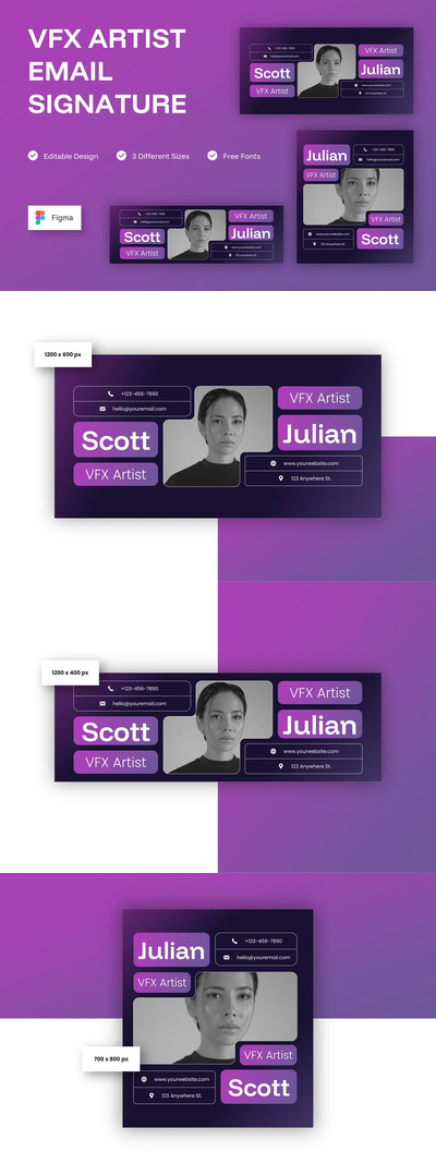 视觉特效艺术家电子邮件签名