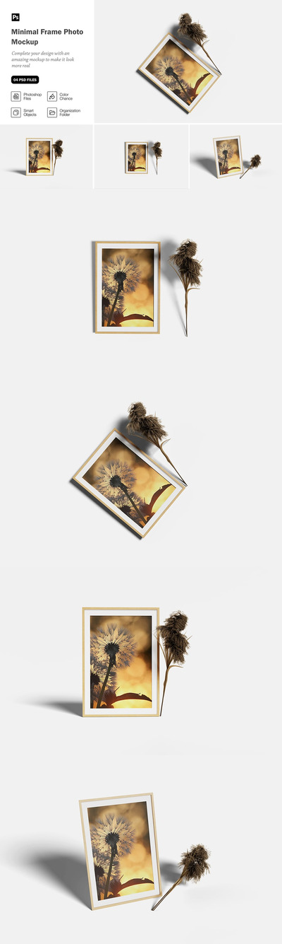 极简相框照片样机