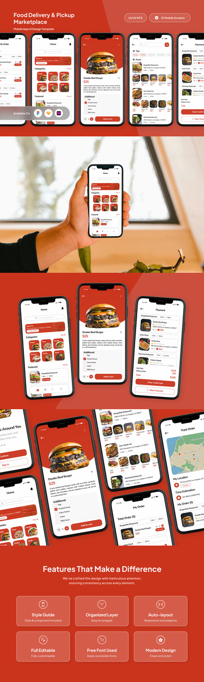 Delcy – 食品配送和自取平台应用