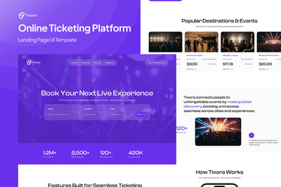 Tixora – 在线票务平台首页