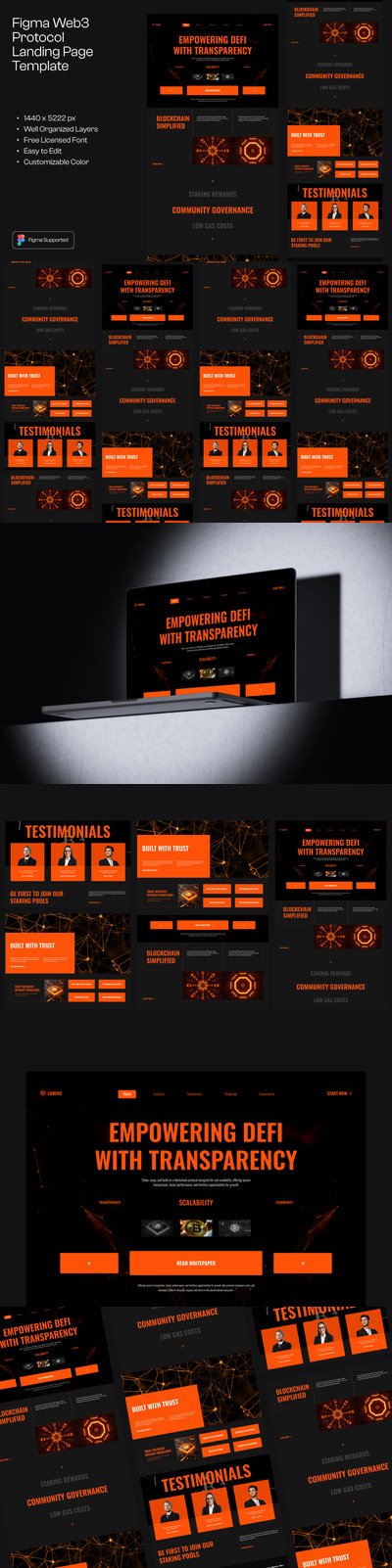 Figma Web3 协议登陆页面模板