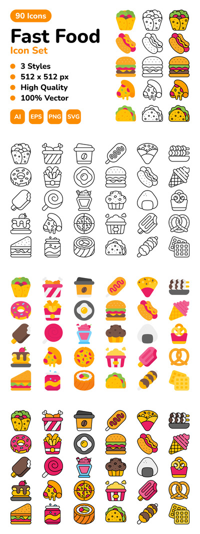 快餐图标集