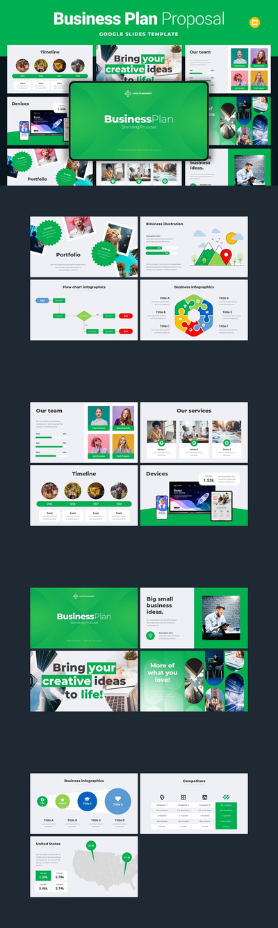 商业计划书品牌提案（谷歌幻灯片）