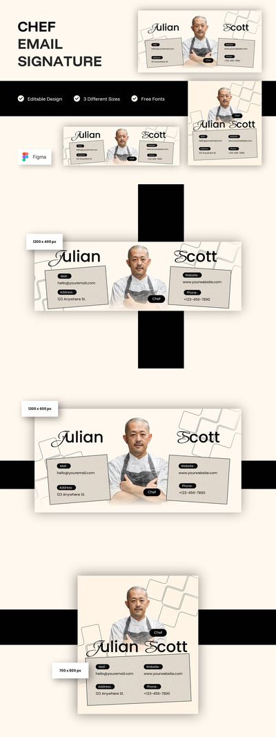 厨师电子邮件签名