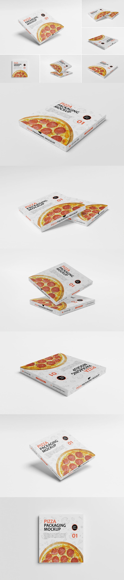 披萨盒包装模型