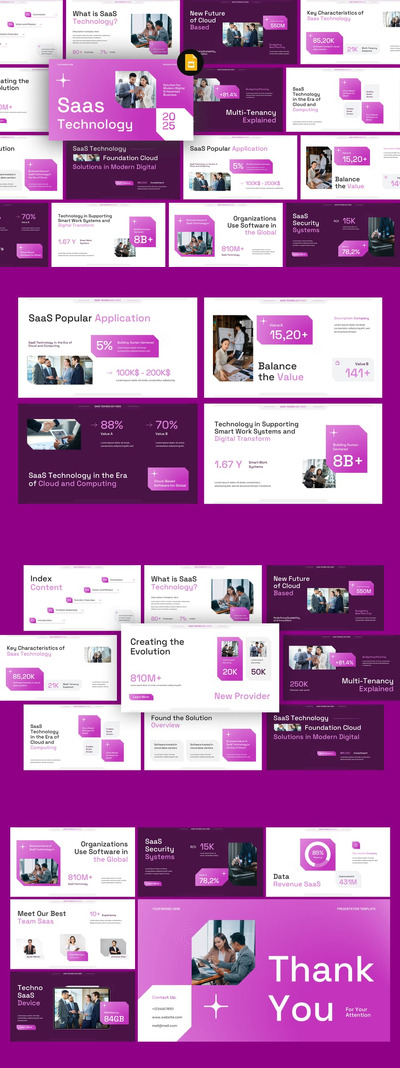 SaaS 技术 Google 幻灯片
