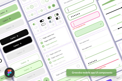 Greenika – 移动应用 UI 套件