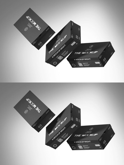 极简产品包装盒模型