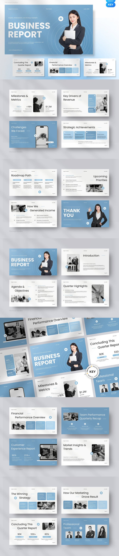 商业报告及季度回顾主题演讲