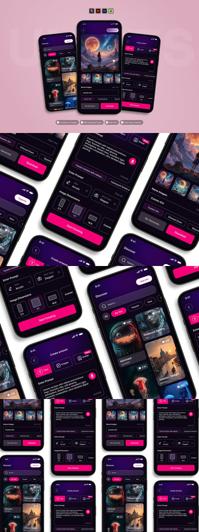 SmartlyAI – 移动应用 UI 套件