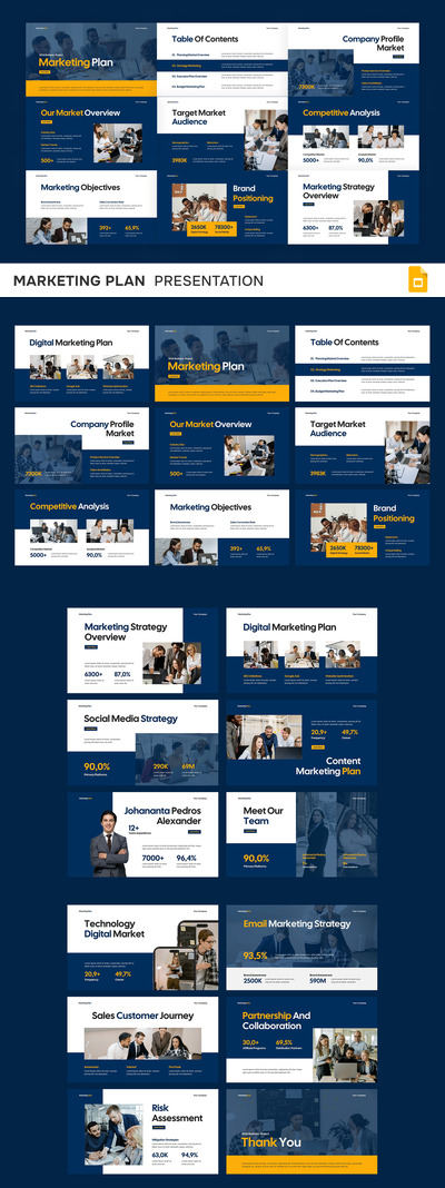 营销计划 Google 幻灯片