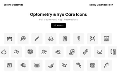 验光和眼部护理图标