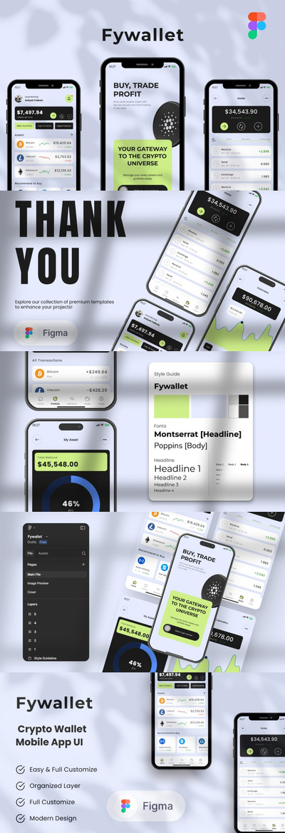 Fywallet – 加密钱包移动应用 UI 套件