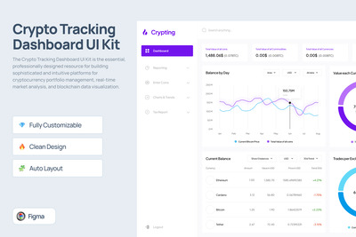 加密货币追踪仪表盘 UI 套件 – 加密