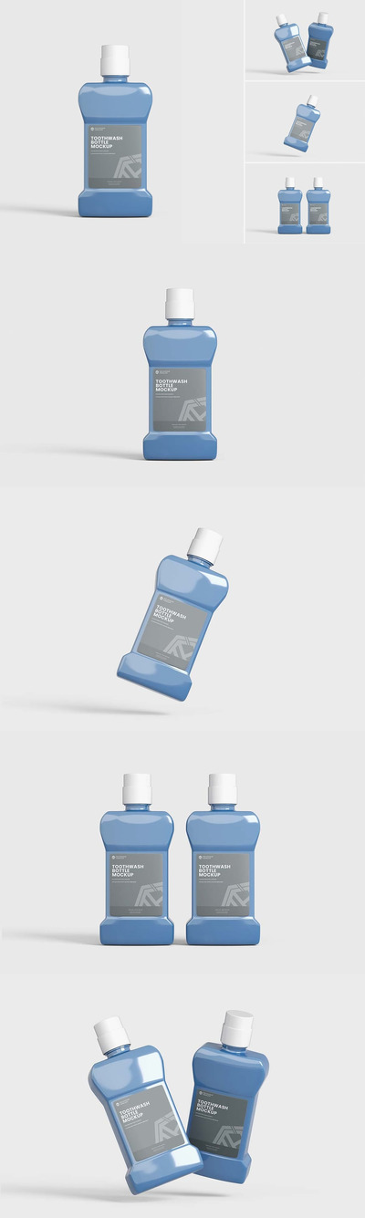 漱口水瓶模型